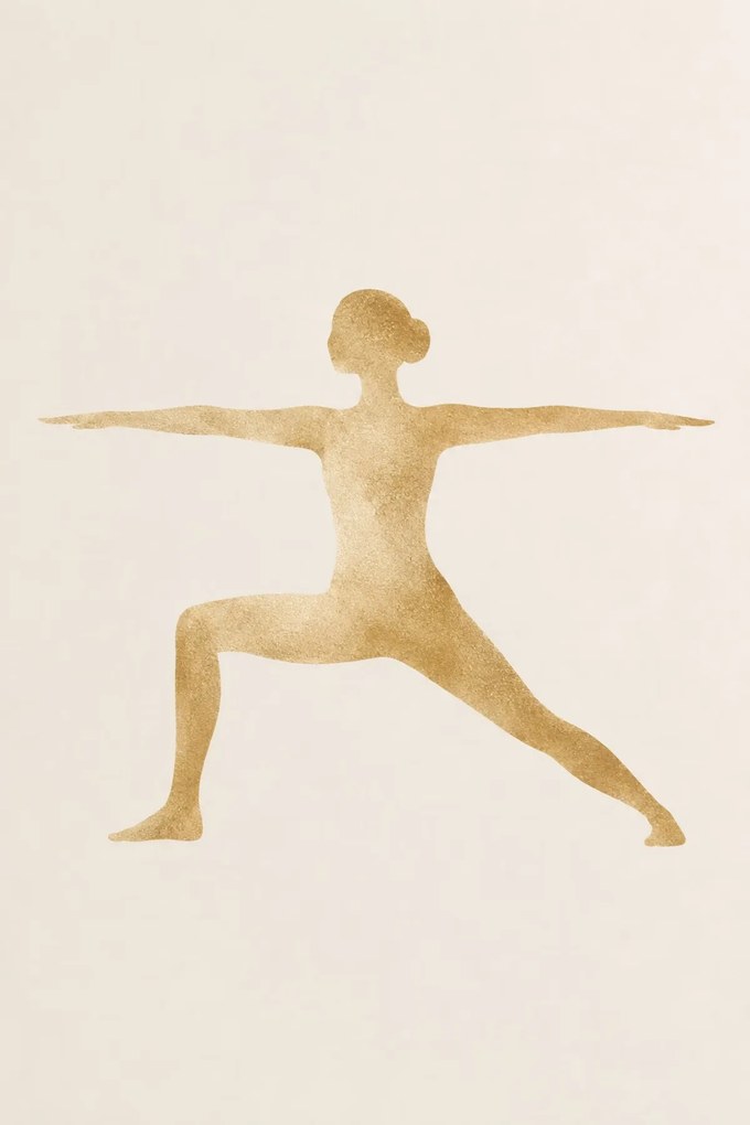 Jóga asana 02 - Metalický obraz 70x50cm
