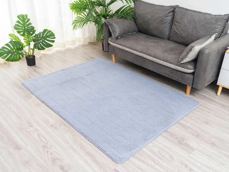TZ Sivý obdĺžnikový koberec 3D Rabbit Rozmer: 200x300
