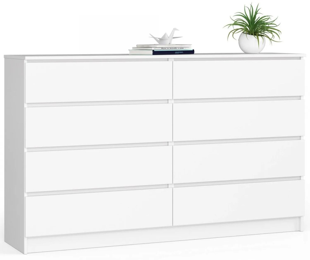 Komoda K160 8SZ - biela