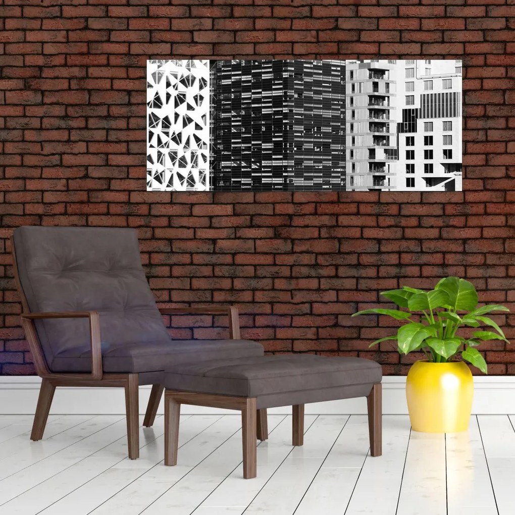 Obraz čiernobiele architektúry (120x50 cm)