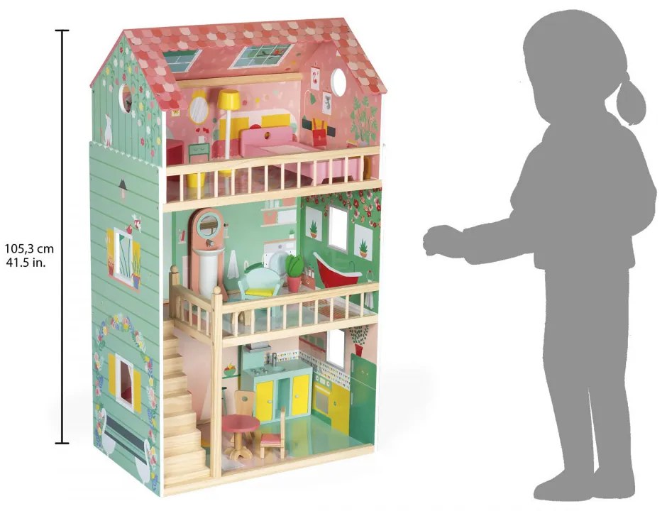 Drevený domček pre bábiky - Happy Day