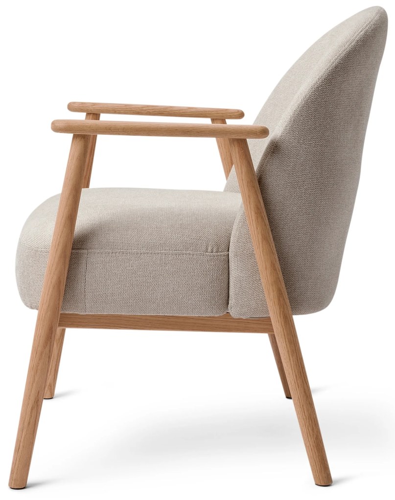 Kreslo s opierkou rúk a podstavcom z dreva