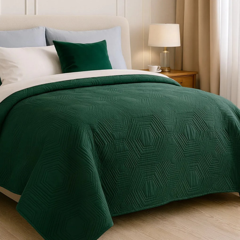 PREHOZ NA POSTEĽ TARA 220X240 CM ZELENÝ