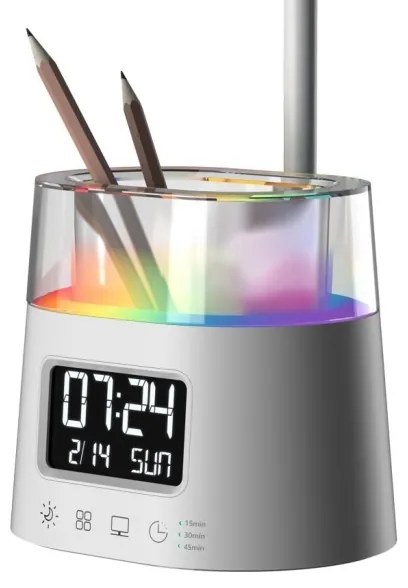 Immax 08980L-LED RGBW Stmievateľná lampa s držiakom na ceruzky FALCON LED/10W/5V