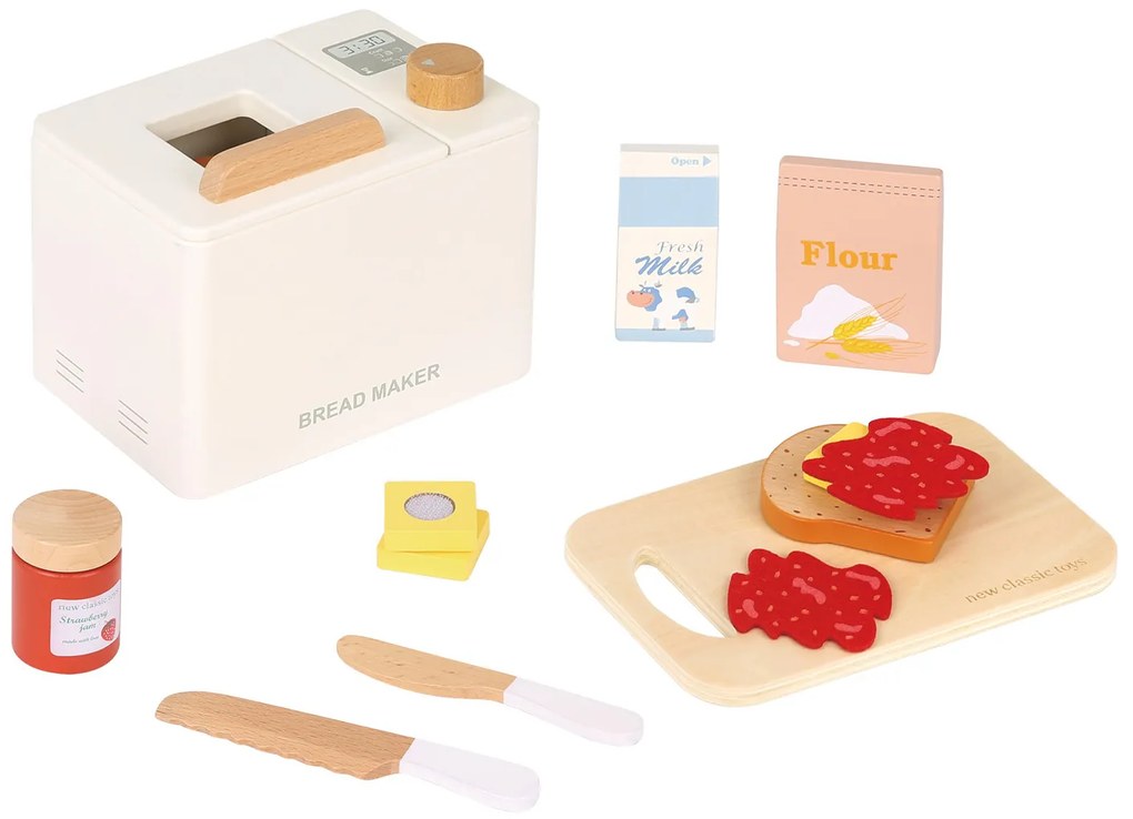 Drevená pekáreň na chlieb s doplnkami