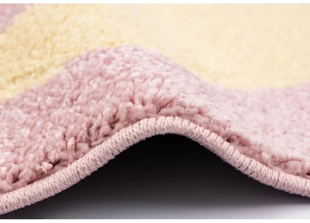 Žltý/ružový detský koberec 80x150 cm Hugsy Vanilla – FD