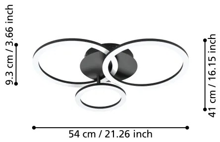 Eglo 31771 - LED Stmievateľné stropné svietidlo PARRAPOS-Z LED/33W/230V