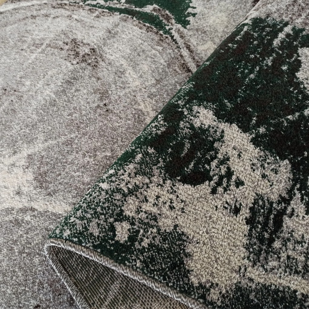DY Moderný sivo-zelený koberec Otto 04 Rozmer: 80x150 cm