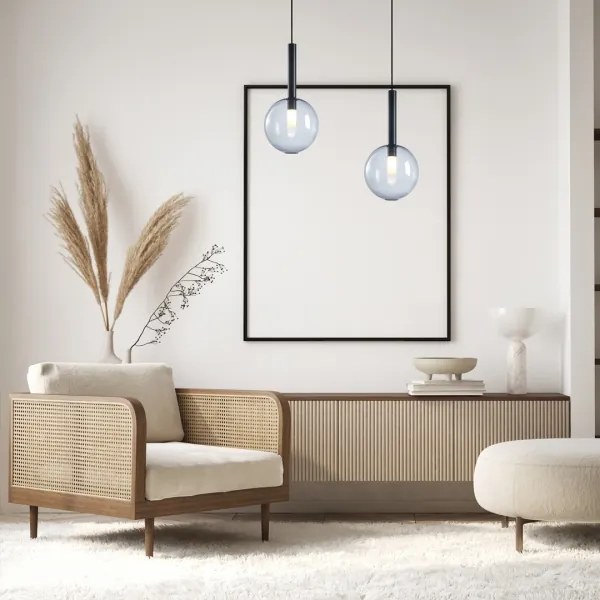 Luster na lanku NIKO 1xG9/9W/230V pr. 20 cm čierna