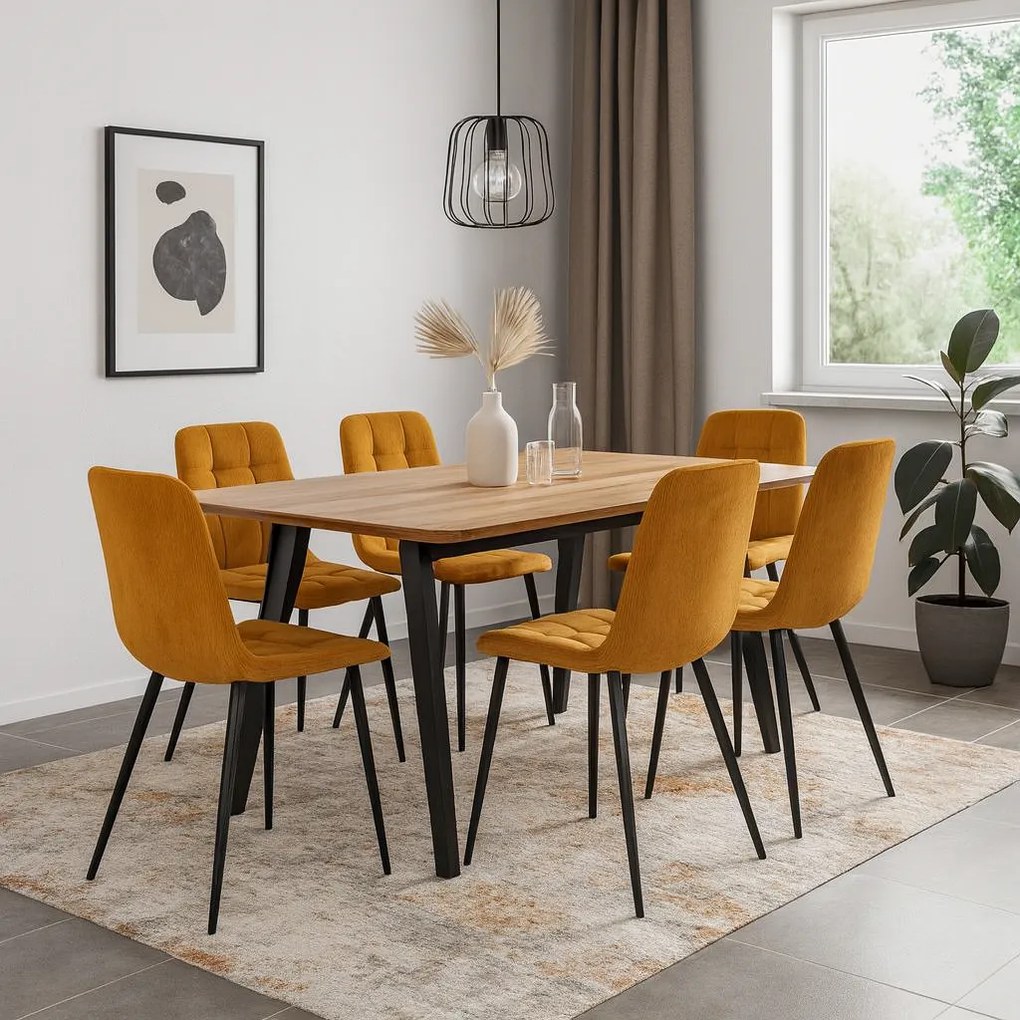 Noela Menčestrová jedálenská stolička ARIA žltá