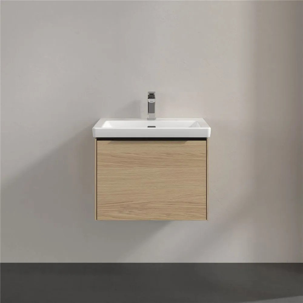 VILLEROY &amp; BOCH Subway 3.0 závesná skrinka pod umývadlo, 1 zásuvka, s LED osvetlením, 572 x 478 x 429 mm, Nordic Oak, C577L1VJ