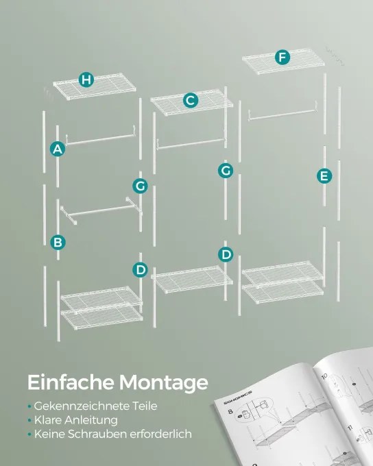 Otvorená šatníková skriňa LGR431W01
