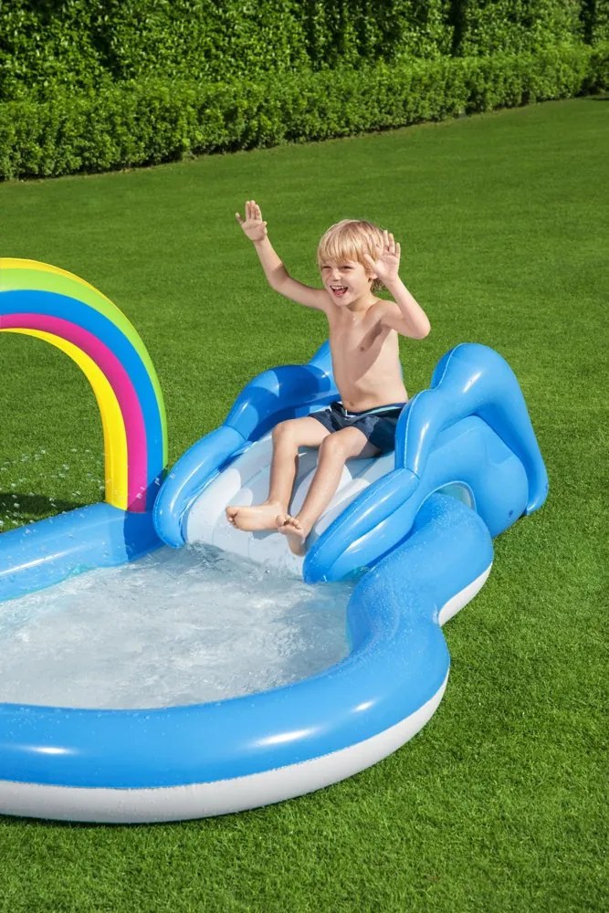 LEAN Nafukovacie vodné ihrisko Dúha 257x145x91 cm