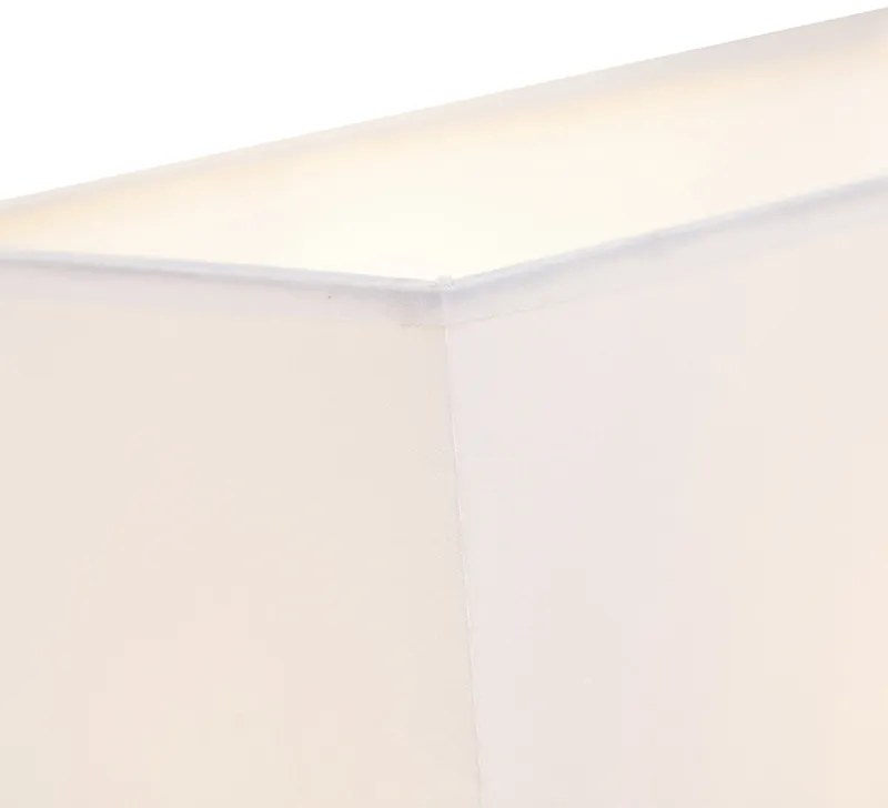 Moderná nástenná lampa oceľ s tienidlom bielym - Bergamo