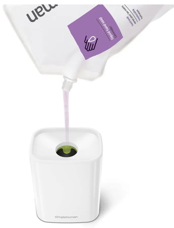 Biely oceľový dávkovač mydla 473 ml Pulse – simplehuman