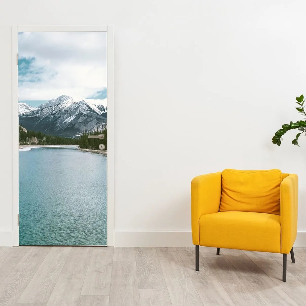 Fototapeta na dvere - Horská krajina (95x205cm)