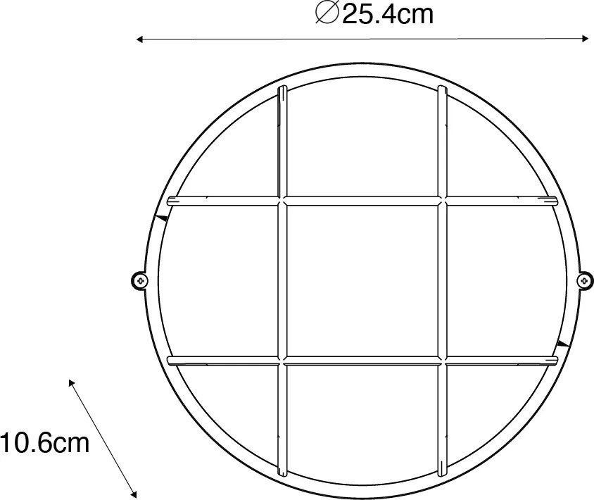 Priemyselná vonkajšia nástenná lampa tmavosivá IP44 - Hanneke