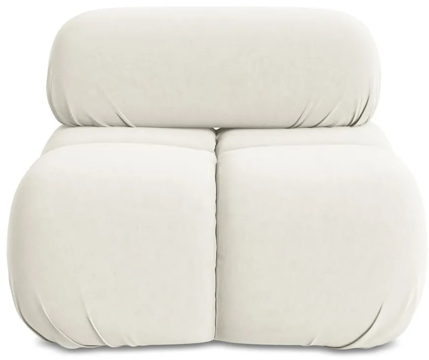 Biely zamatový modul pohovky Lokua – Makamii