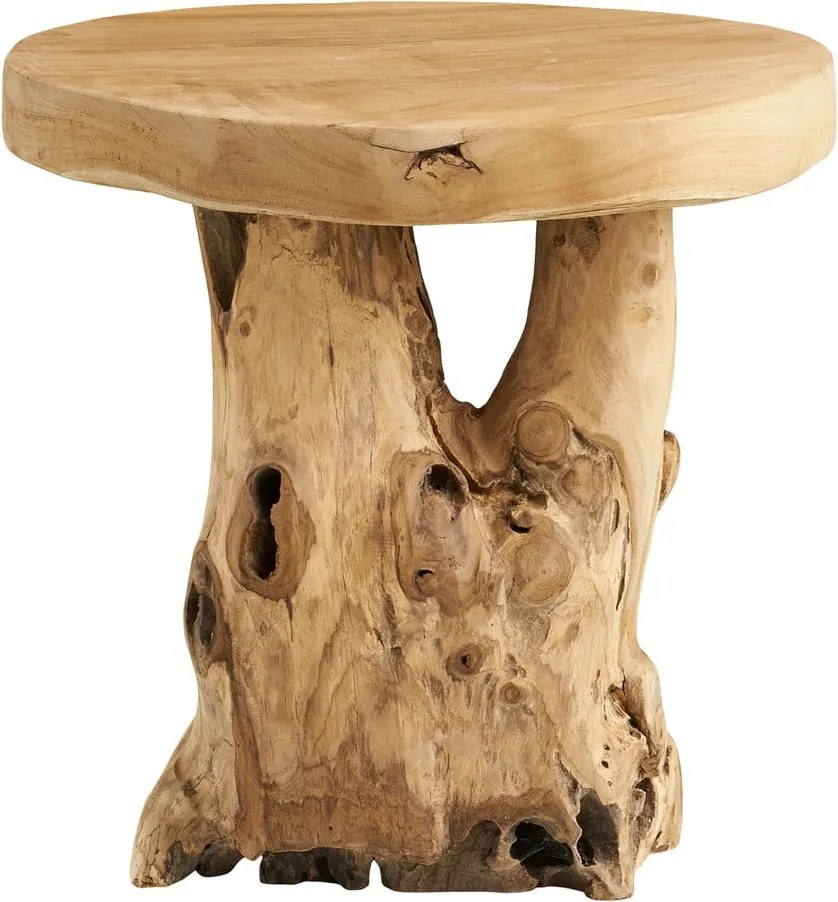 Okrúhly odkladací stolík z teakového dreva ø 40 cm Palena – House Nordic