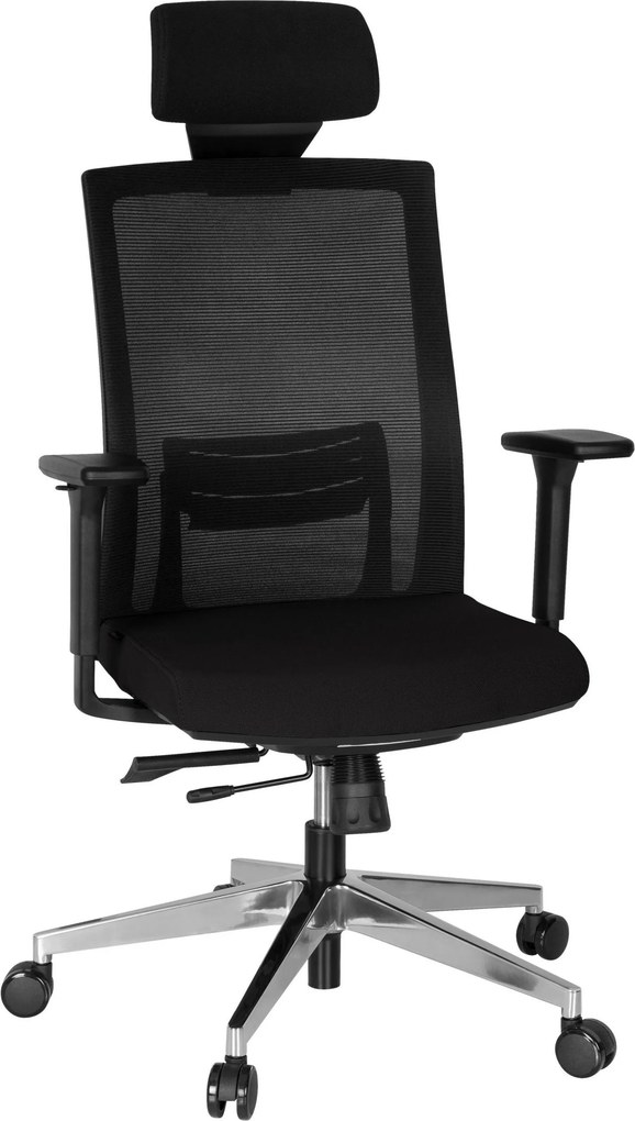 XXXLutz OTOČNÁ STOLIČKA, sieťovina, plochá tkanina, čierna MID.YOU - Online Only kancelárie - 001918038401
