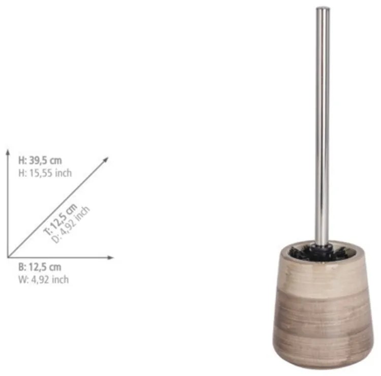 Pieskovohnedá toaletná kefa Wenko Pottery