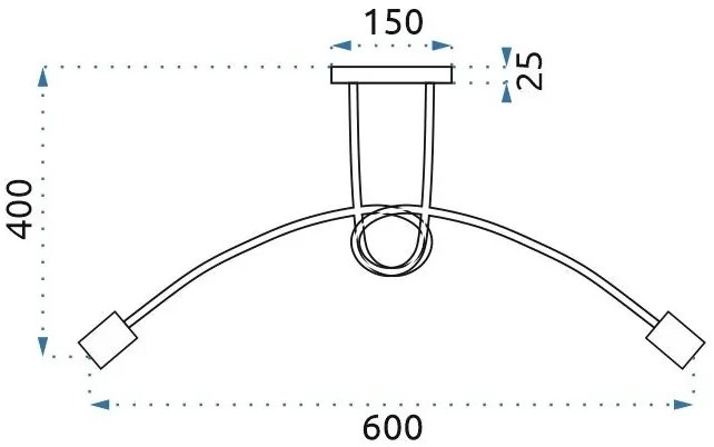 Závesný luster PARADISE 60 cm čierny