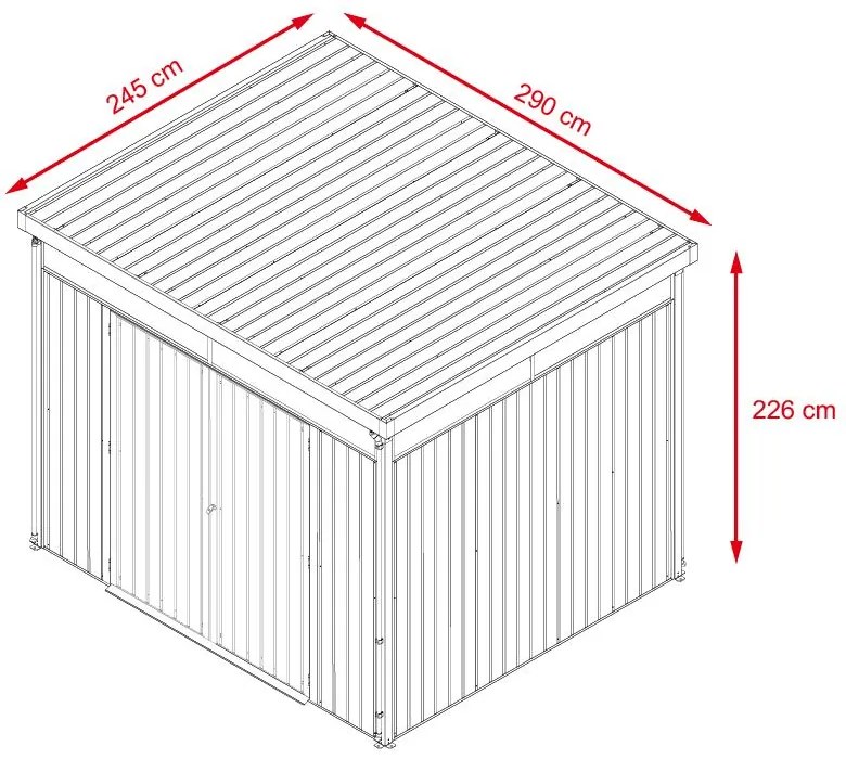 Záhradný domček so svetlíkmi Avenberg MAGNUS 2.5 x 2.9 m - Premium
