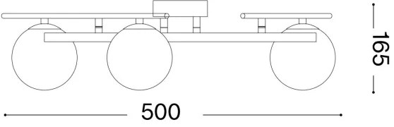 Ideal Lux - LED Prisadený luster ATLAS 3xG9/3W/230V zlatá