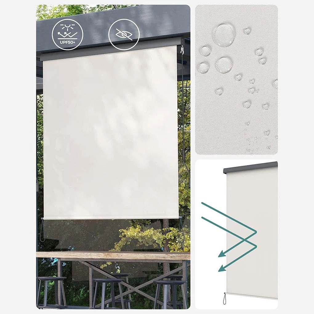 Zvislá markíza 1,4 x 2,5 m, béžová