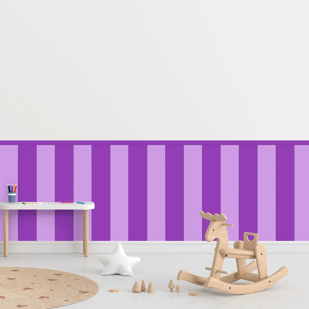 60x100cm Obdĺžnik - Fialová farba - textilná nálepka na stenu Farba: Kombinácia, Veľkosť: 80 cm