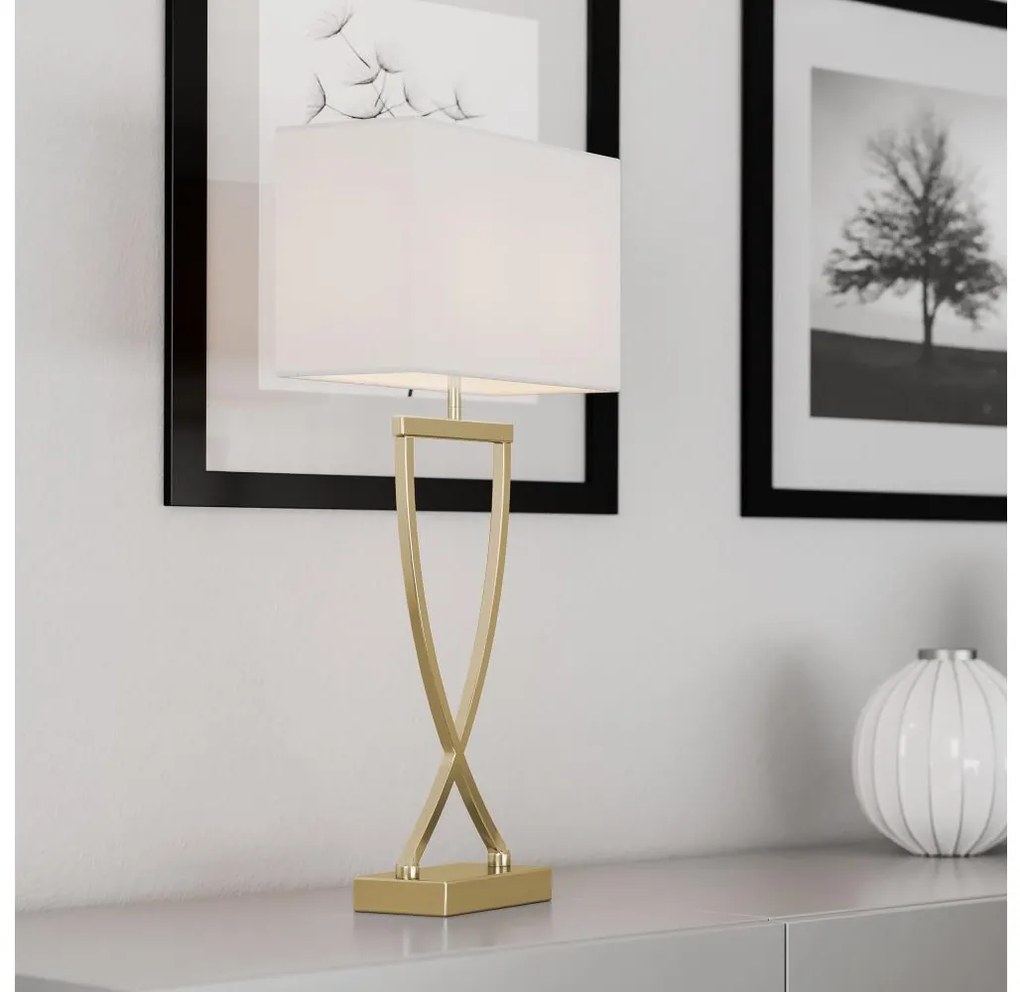 ByRydens 2829610-5000 - Stolná lampa OMEGA 1xE27/5W/230V biela/zlatá