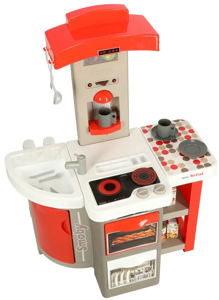 KIK Detská plastová kuchynka červená so zvukom