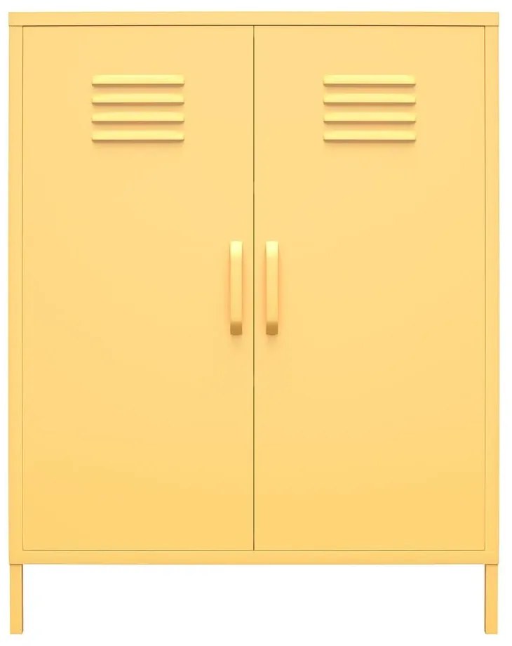 Žltá kovová komoda Novogratz Cache, 80 x 102 cm