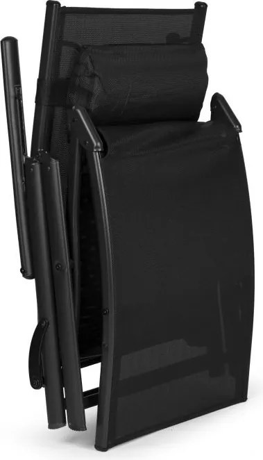 Ležadlo záhradné skladacie s reguláciou operadla, farba oceľová