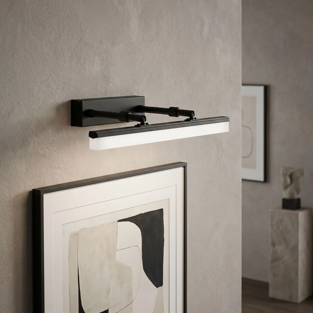 Toolight Toolight, LED nástenné svietidlo, 40cm, 6W, 4000K, 1000lm, APP1878-1W, Čierna matná, OSW-66033