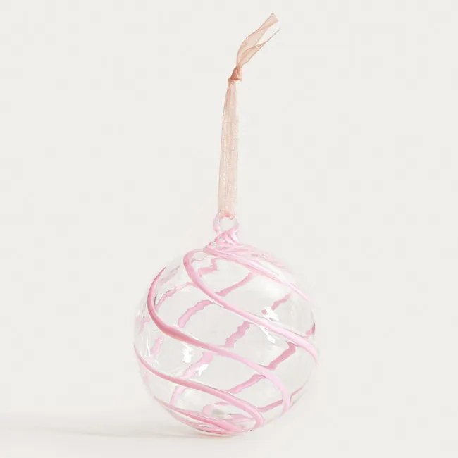 Závesná vianočná dekorácia LAAWEL ružová 751813
