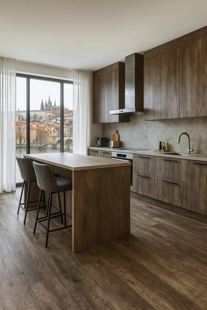 AKCIA: 90x370 cm PVC podlaha - lino Texalino Supreme 997 D Valley Oak - dub, šíře, hnedá, filc, chodba / predsieň, Beauflor