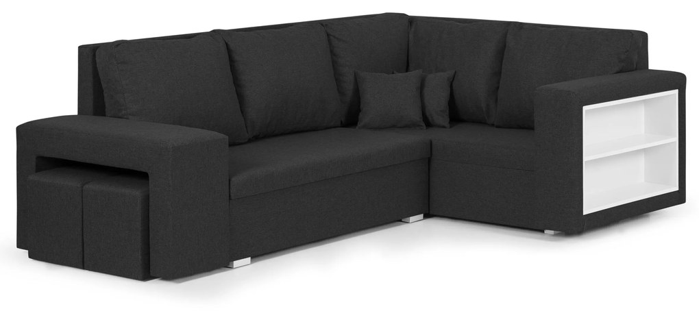 Rohová sedacia súprava s funkciou spania MODO3 Grafit