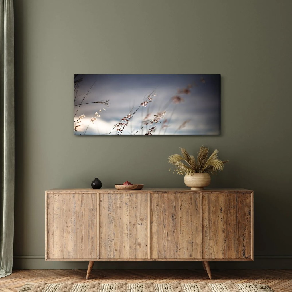 Obraz - Lúčne kvety pri jazere (120x50 cm)