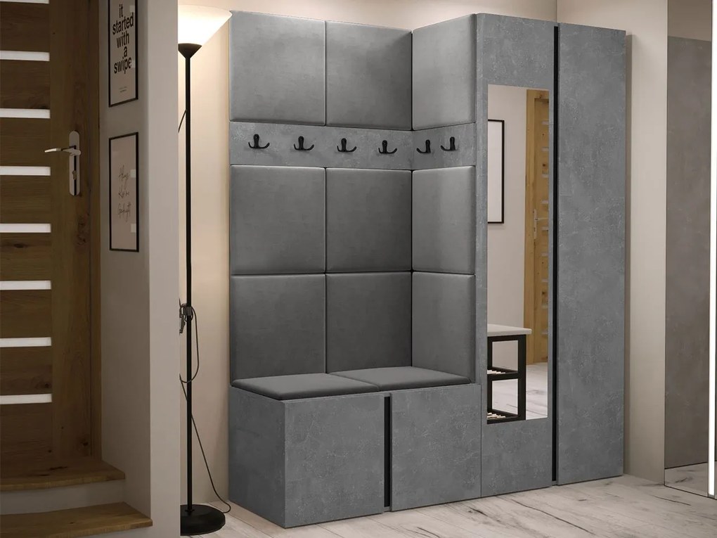 Predsieň Tavasz XII, Farby: kašmír, Farba čalúnenia:: ekokoža Soft 011 (čierna)