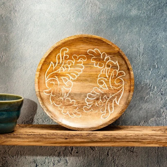 Dekoračný tanier FLOAR drevený 727702