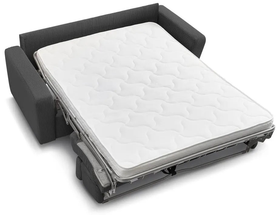 Tmavosivá menčestrová rozkladacia pohovka 195 cm Monaco – Bobochic Paris