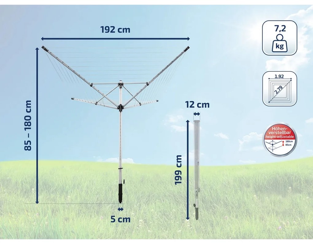 Leifheit LINOLIFT 600 85282 vonkajší sušiak