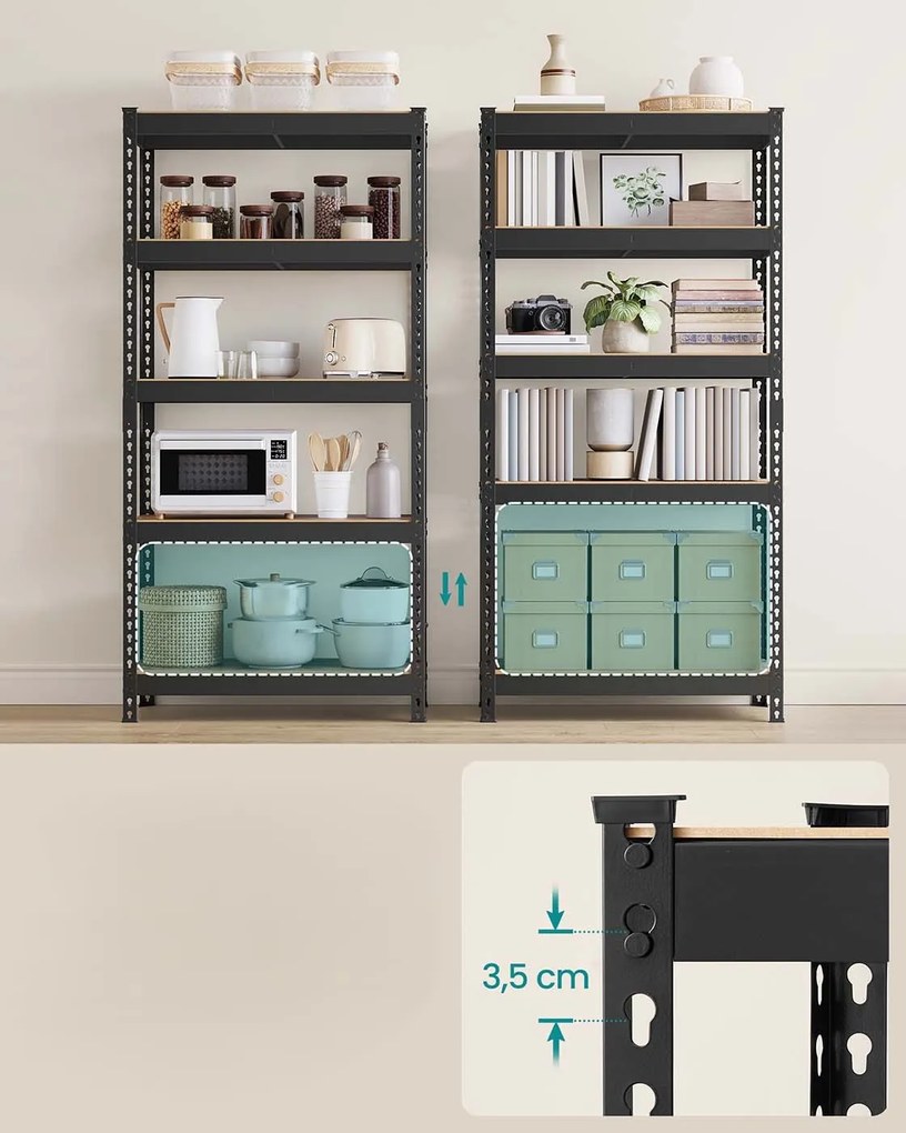 Dílenský regál Matys 90 cm hnědý/černý
