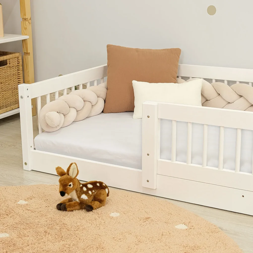 Ourbaby® 35984-0 Low bed for children Montessori Plus - whi 160x80 cm biela