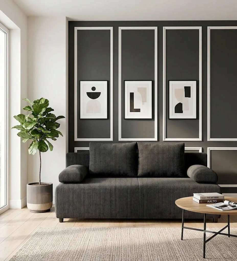 XXXLutz ROZKLADACIA POHOVKA, textil, tmavosivá P & B - Sedačky - 001574008303