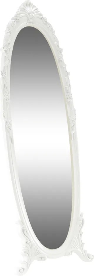 Stojanové zrkadlo, biela, ANTIME