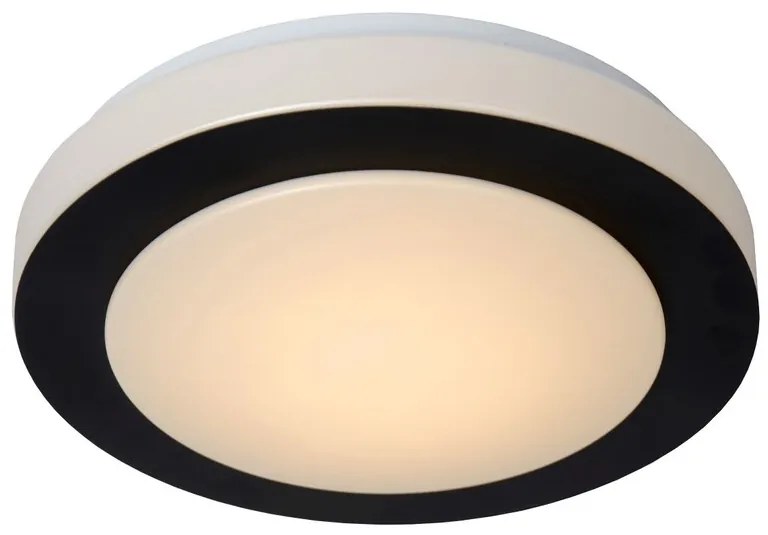 Lucide 79179/12/30 DIMY - Prisadené stropné osvetlenie do kúpeľne - priemer 28,6 cm - LED stmievatelná - 1x12W 3000K - IP21 - čierna
