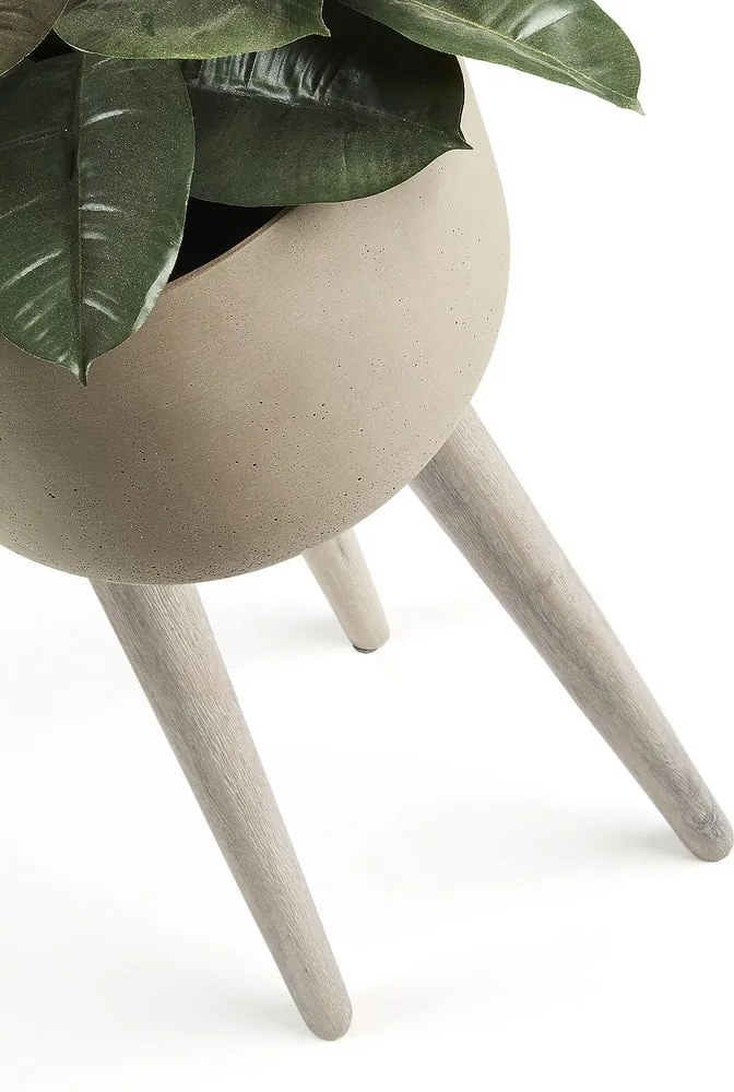 Béžový kvetináč La Forma Stahl, výška 86 cm