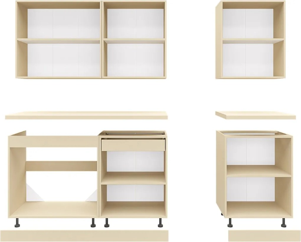 Kuchynská linka 200 FORESTA, dub truffel-biela